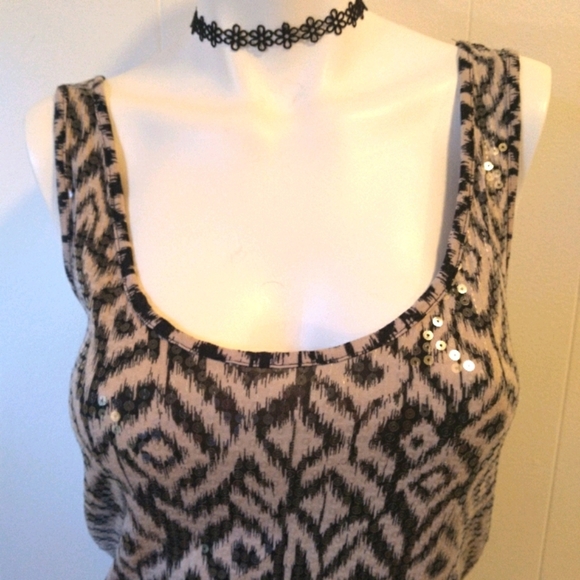 Inc International Concepts Sequin Top Blouse. - Picture 6 of 8